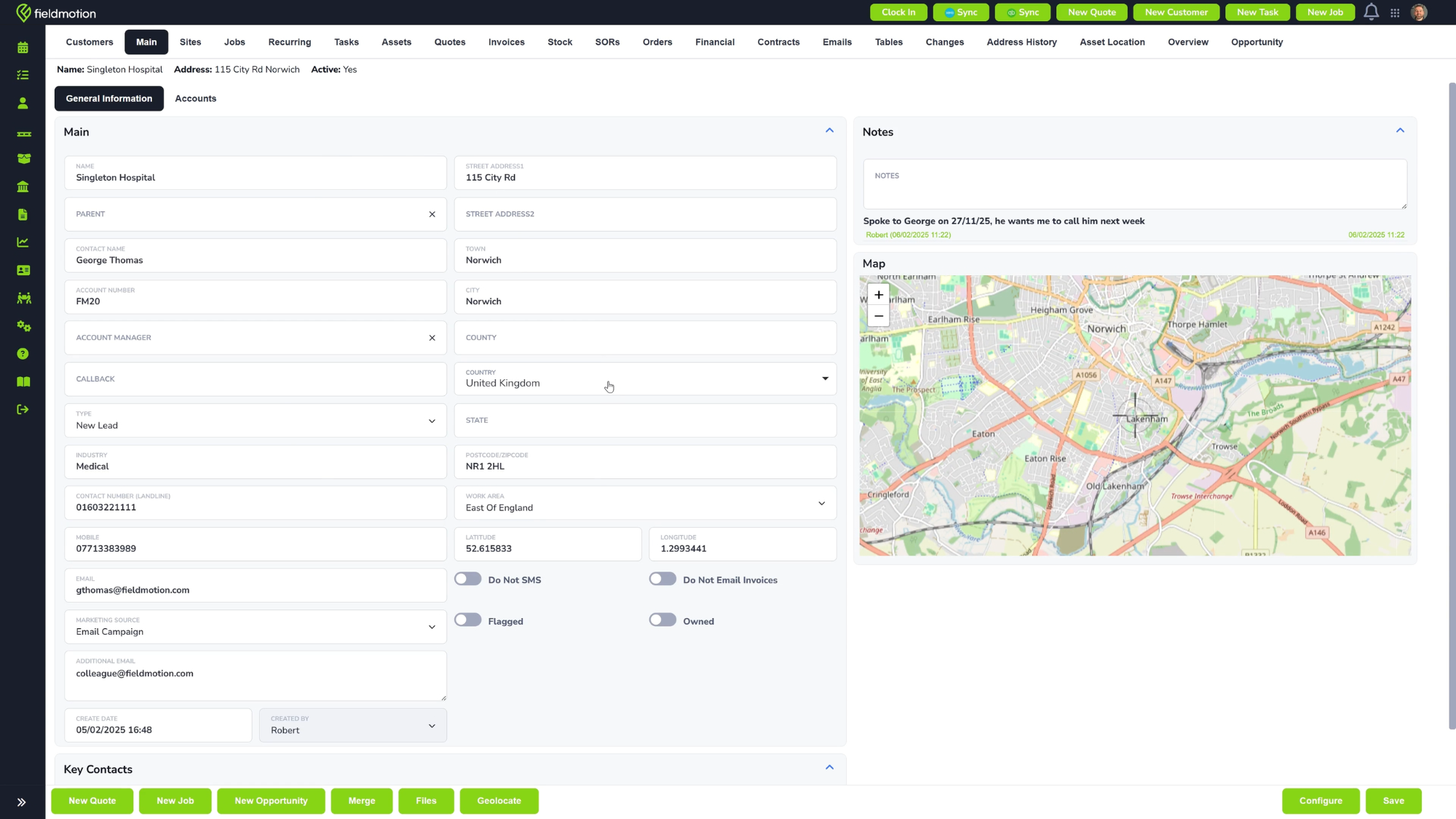 Hero Footer CRM & Customer History
