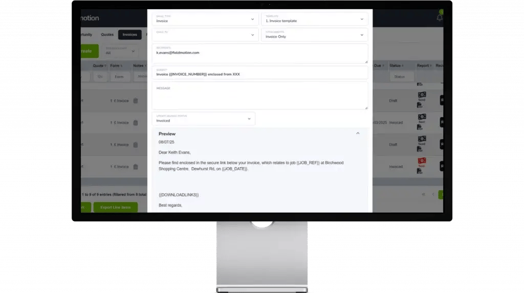 Processing invoices with Fieldmotion