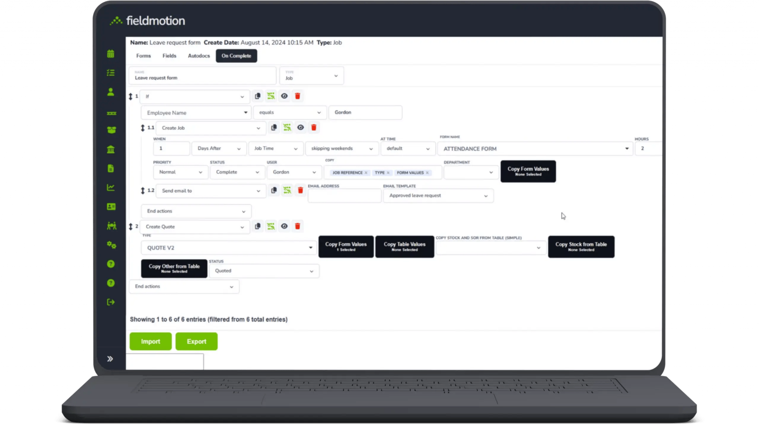 Job Workflow Laptop Job Workflow