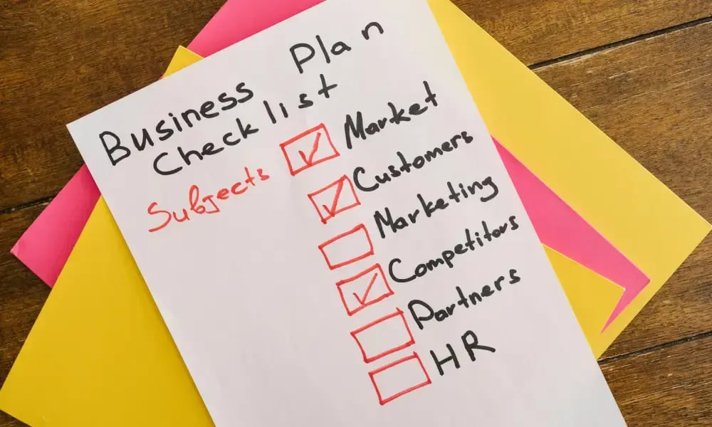 business plan checklist