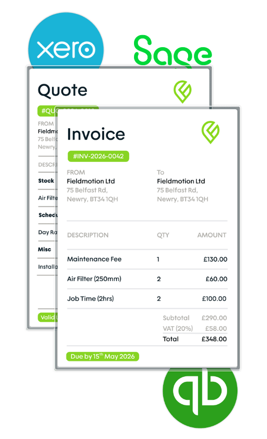 service maintenance quotes & invoicing