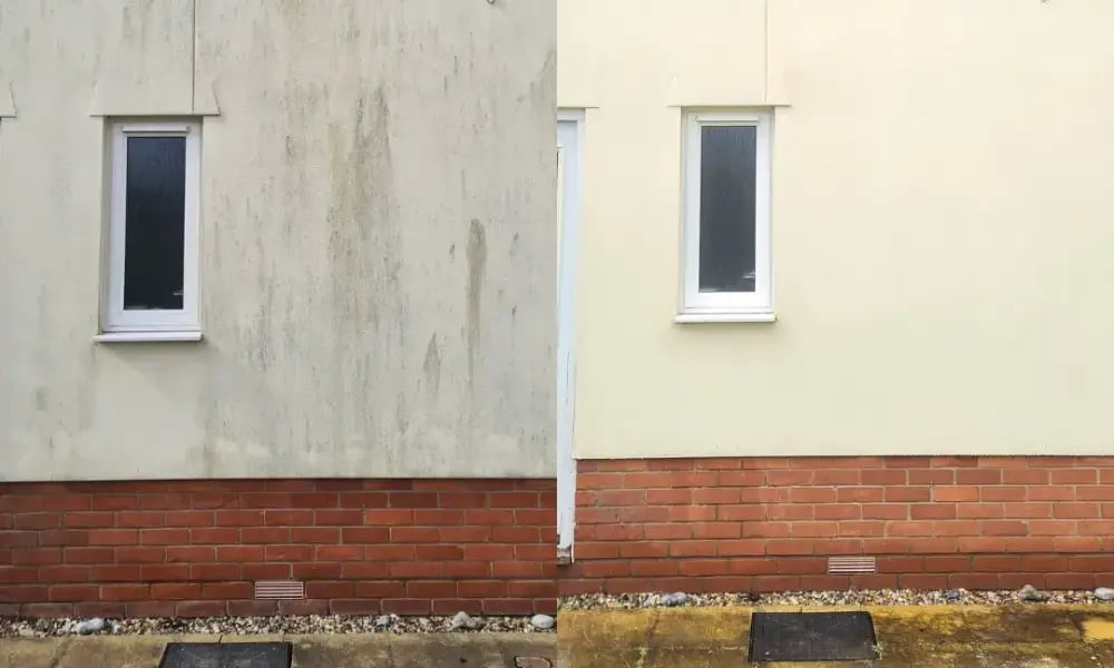 wall cleaning before after photos