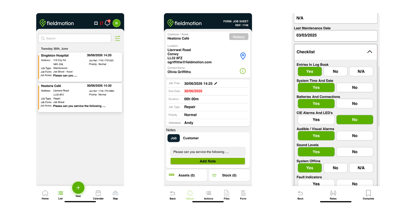 home page mobile app for engineers