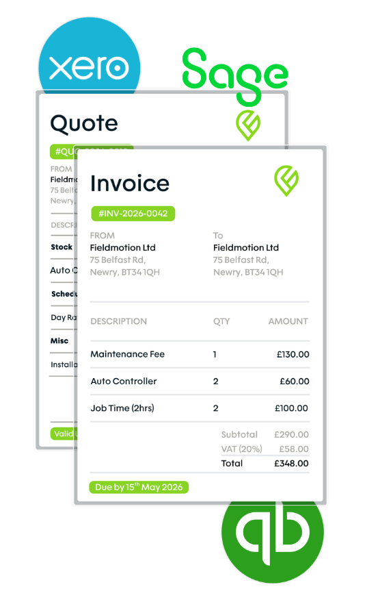 industrial doors quotes & invoicing
