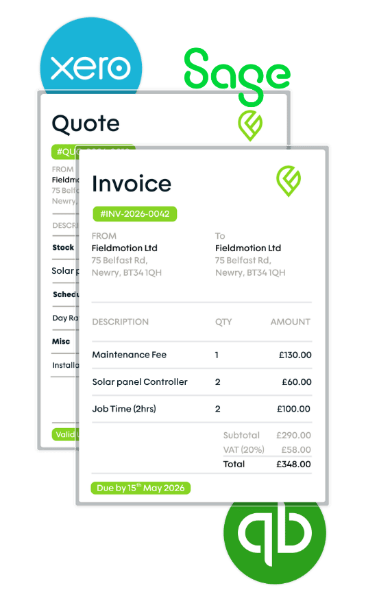 renewable energy operations quotes & invoicing