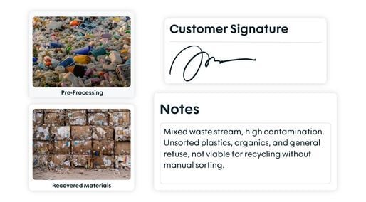 waste & recycling management on site data capture