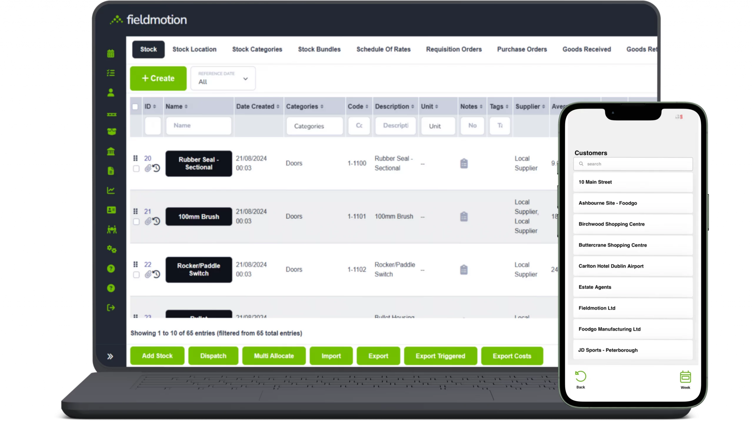 CRM Laptop CRM Fieldmotion