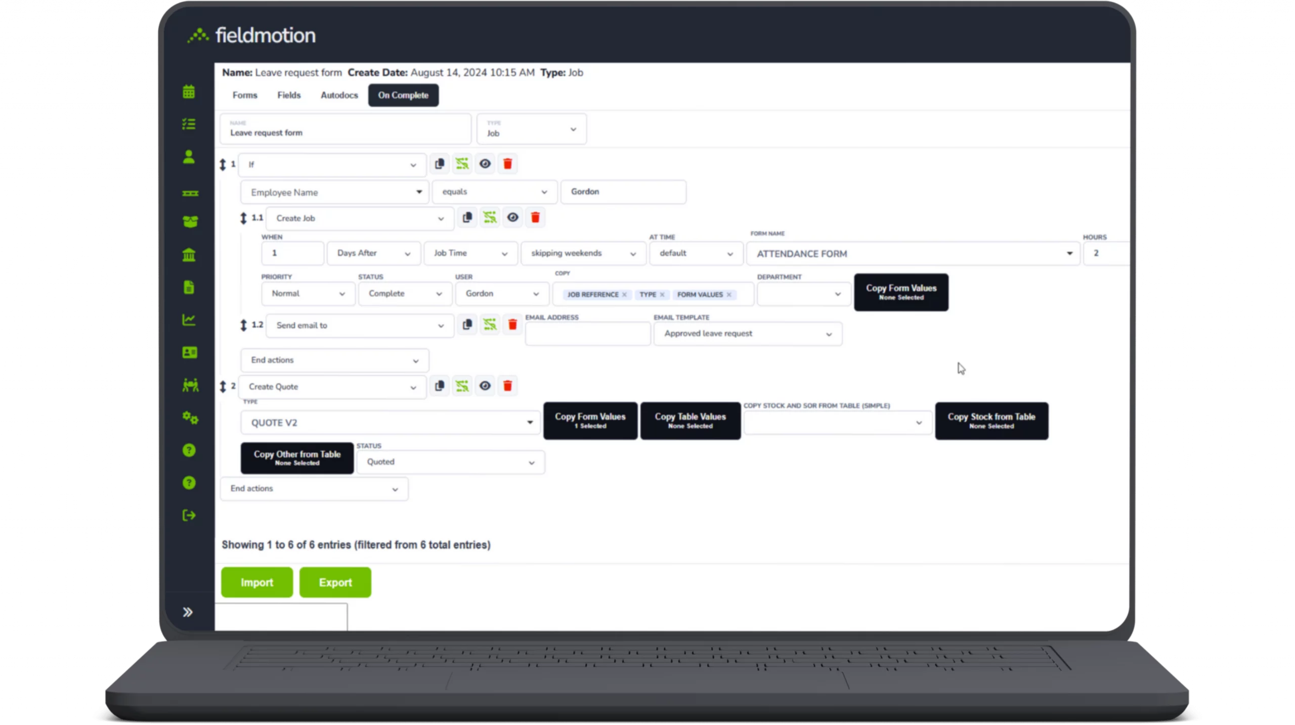 Job Workflow Laptop Job Workflow