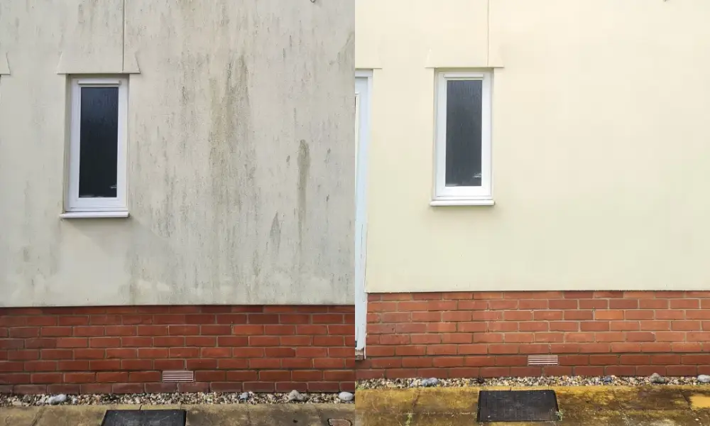 wall cleaning before after photos