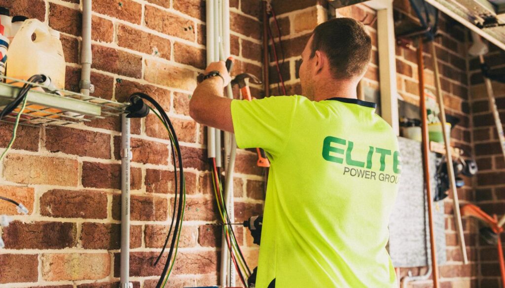 electrician on the job