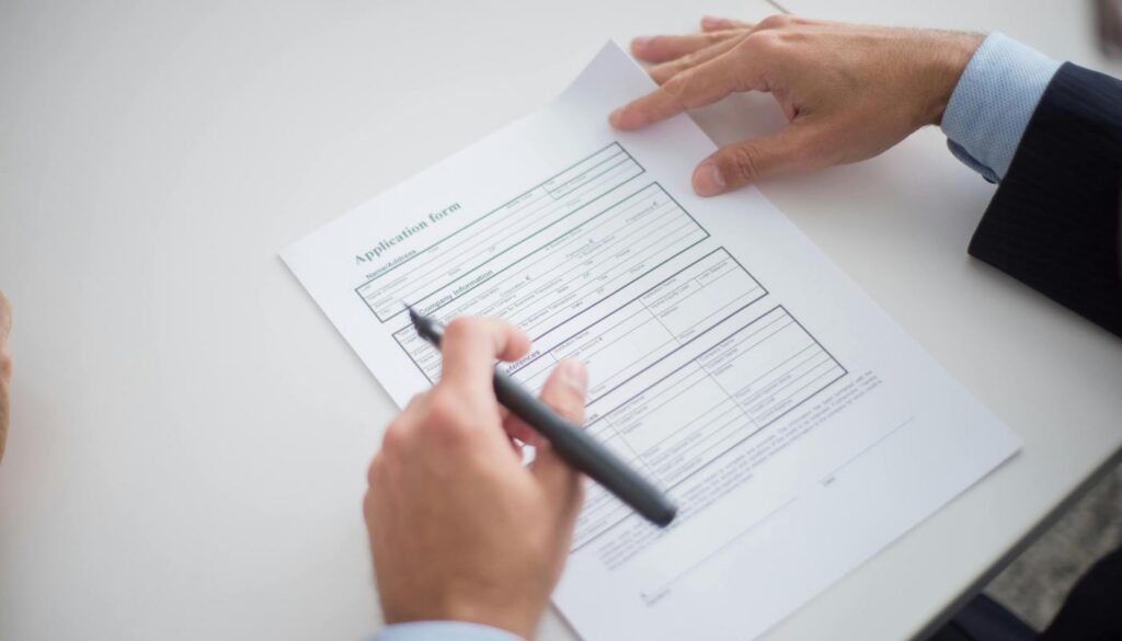 job application form